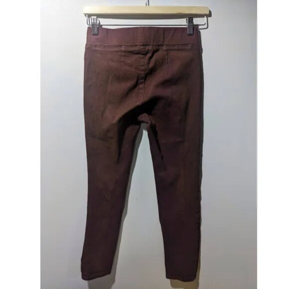 Pistola | Pull-on Skinny Jeans In Coated Black Cherry - Picture 2 of 5